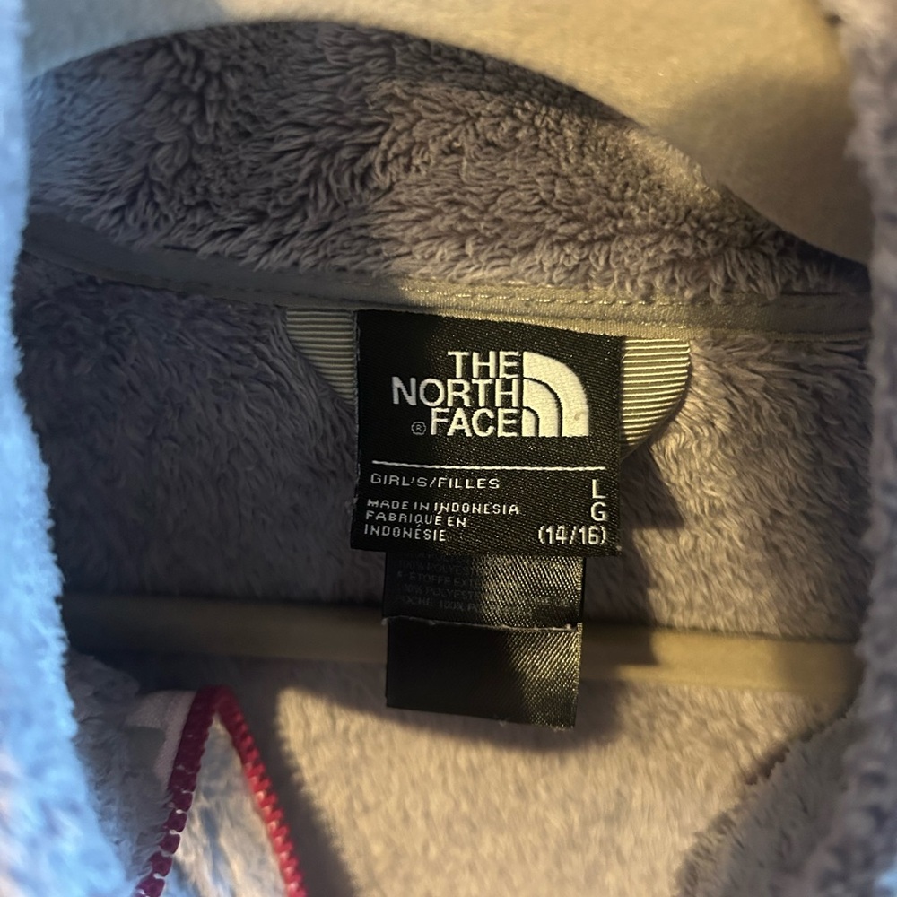 The North Face Heather Gray Fleece with Pink Details - Picture 8 of 8